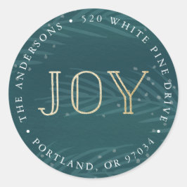 Winter Grenar | Helgdag Returadress Stickers Runt Klistermärke