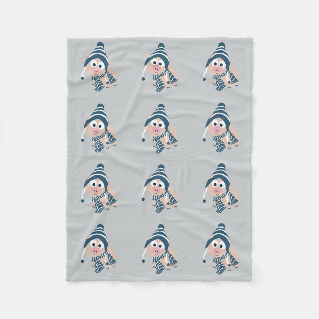 Winter Gris Fleecefilt (Framsidan)