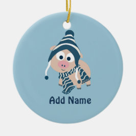 Winter Gris Julgransprydnad Keramik