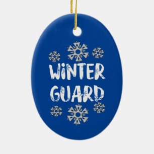 Winter Guard Snowflake Ceramic Ornament