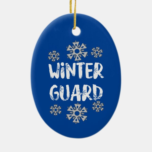 Winter Guard Snowflake Ceramic Ornament (Baksidan)