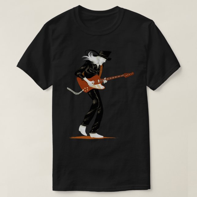 Winter Guitar Johnny Classic T-Shirt (Design framsida)