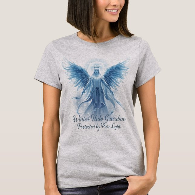 Winter Halo Guardian – Protected by Pure Light  T Shirt (Framsida)