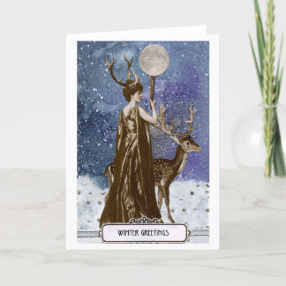 Winter Hälsning Goddess Kort