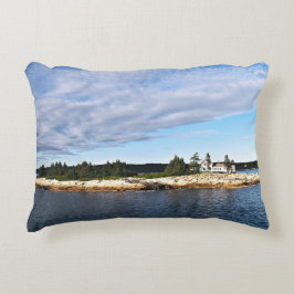 Winter Harbour Lighthouse, Maine Accent Pillow Prydnadskudde
