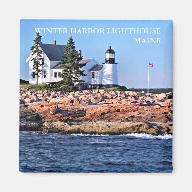 Winter Harbour Lighthouse, Maine Magnet (Framsidan)