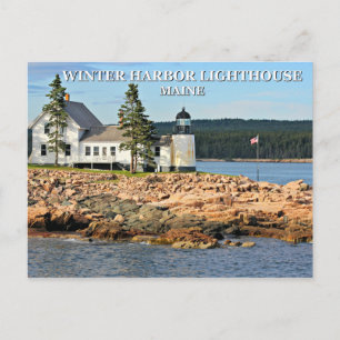 Winter Harbour Lighthouse, Maine Vykort