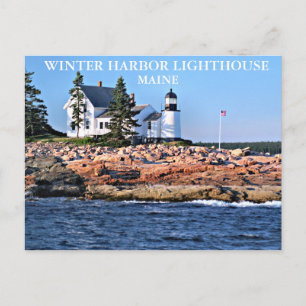 Winter Harbour Lighthouse, Maine Vykort