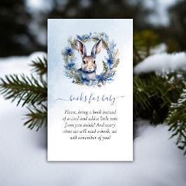 Winter Hare Baby Shower Bokar för Baby Tilläggskort