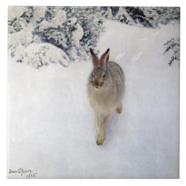 Winter Hare (Kanin), Bruno Liljefors Kakelplatta (Framsidan)