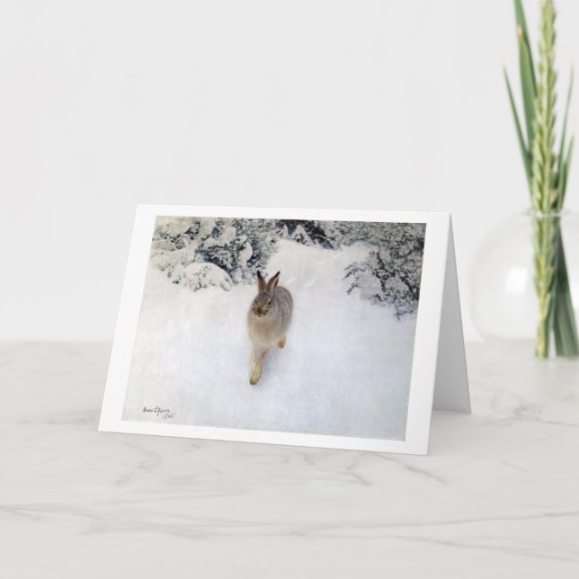 Winter Hare (kanin), Bruno Liljefors Kort (Framsida)