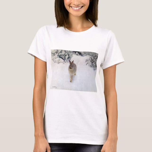 Winter Hare (kanin), Bruno Liljefors T Shirt (Framsida)