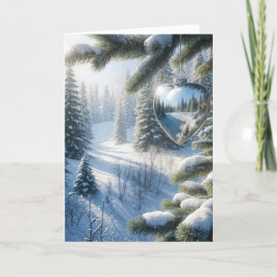 Winter Heart-julen Ornament Helgkort