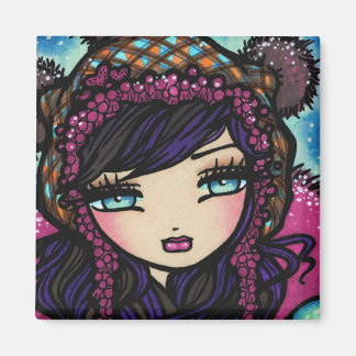 Winter Heart of Ice Snö Girl Art Hannah Lynn Magnet