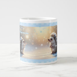 Winter Hedgehog Mug – Cute Snowflake  Jumbo Mugg