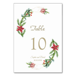 Winter Helgdag Cones jul jul Bollar Bröllop Bordsnummer