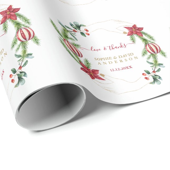 Winter Helgdag Cones jul jul Bollar Bröllop Presentpapper (Rullad Hörn)