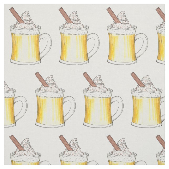 Winter Helgdag Drinks jul Egg Nog Eggnog Tyg (Provkarta)