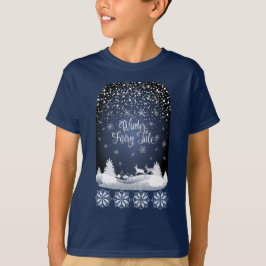 Winter Helgdag Fairy Tale Fantasy Snowy Forest T-S T Shirt