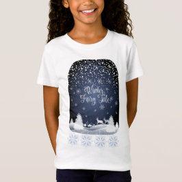 Winter Helgdag Fairy Tale Fantasy Snowy Forest T Shirt