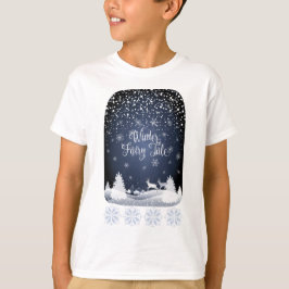 Winter Helgdag Fairy Tale Fantasy Snowy Forest T Shirt