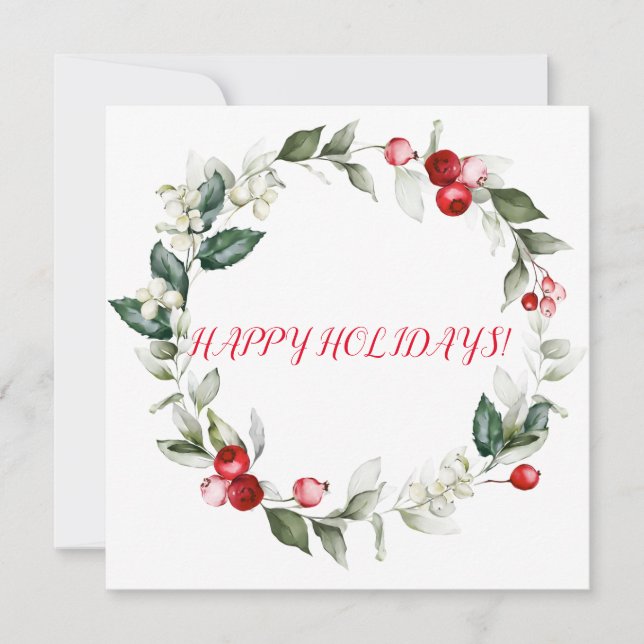 Winter helgdag holly RED BERRY grenar (Framsida)