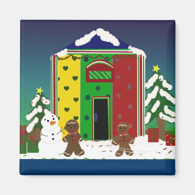 Winter Helgdag House Magnet (Framsidan)