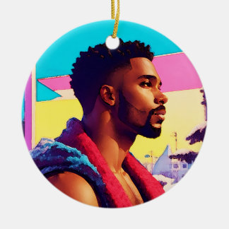 Winter Helgdag Hunk 01 Julgransprydnad Keramik