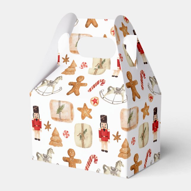 Winter Helgdag jul Nutcracker Cookie Mönster Presentaskar (Framsidan Sidan)