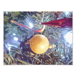 Winter-Helgdag-ornament Fototryck