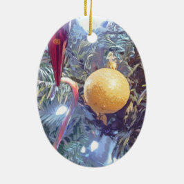 Winter-Helgdag-ornament Julgransprydnad Keramik