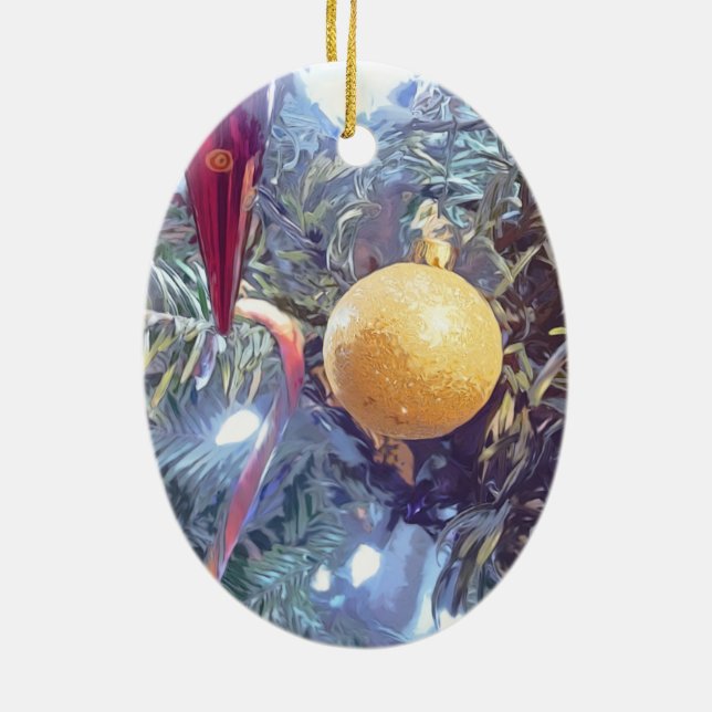 Winter-Helgdag-ornament Julgransprydnad Keramik (Baksidan)