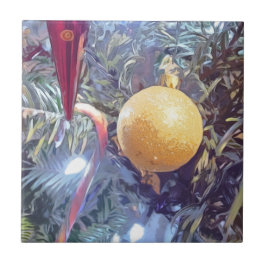 Winter-Helgdag-ornament Kakelplatta