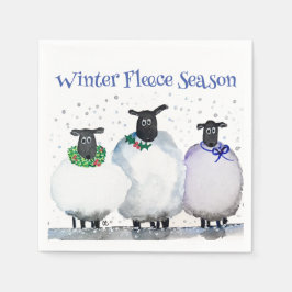 Winter Helgdag Papper Cocktail Napkins Pappersservett