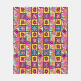 Winter Helgdag Patchwork Fleecefilt