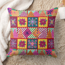 Winter Helgdag Patchwork Kudde