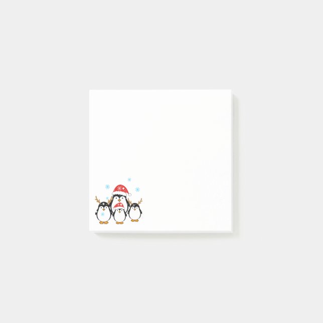 Winter Helgdag Penguins Post-it Block (Framsida)