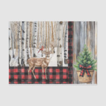 Winter Helgdag Scenery Kardinal och Hjort