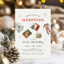 Winter Helgdag Sleepover Party Birthday