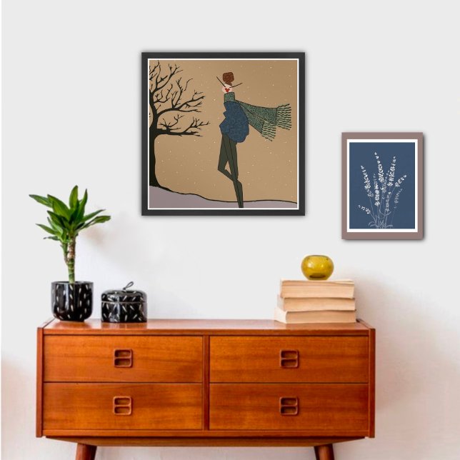 Winter Helgdag Weather Mode Art Poster  Snö (Skapare uppladdad)