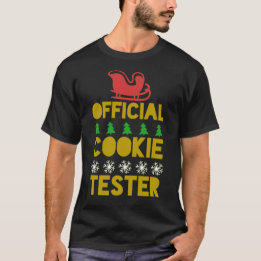 Winter-Helgdagar för officiell Cookie Tester Julaf T Shirt