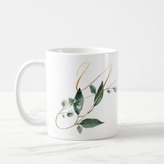 Winter helgdagar initialer mugg (Vänster)