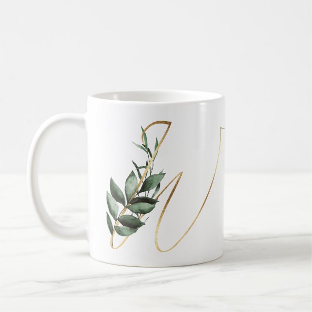 Winter helgdagar initialer mugg (Vänster)