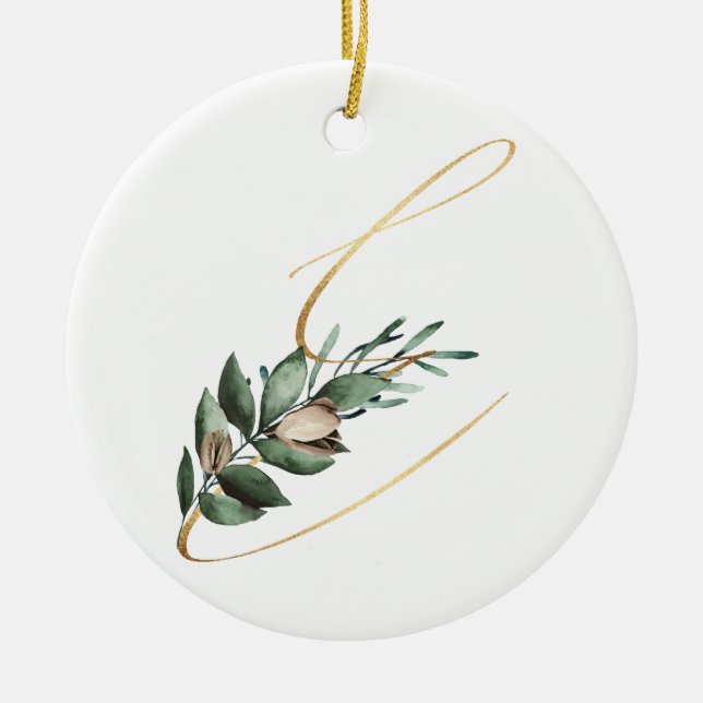 Winter helgdagars initialer ornament (Framsidan)