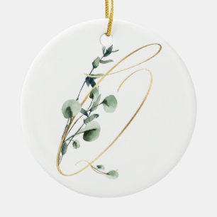 Winter helgdagars initialer ornament
