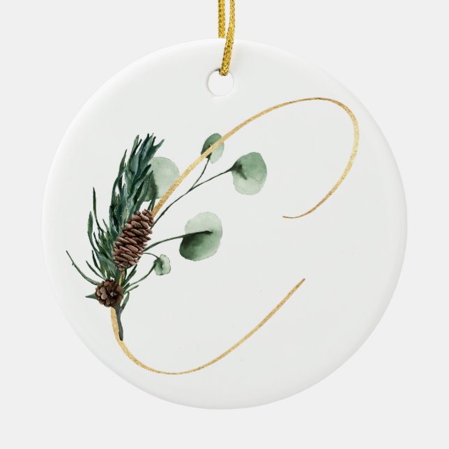 Winter helgdagars initialer ornament (Framsidan)