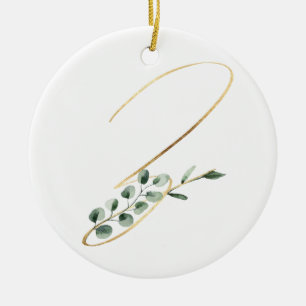 Winter helgdagars initialer ornament
