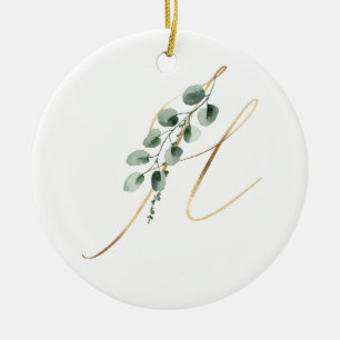 Winter helgdagars initialer ornament