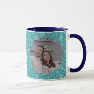 Winter Helgdagars Snowflake jul Photo Mugg Gift