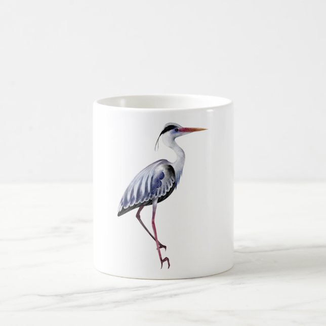 Winter Herron Watercolor Kaffemugg (Center)